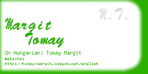 margit tomay business card